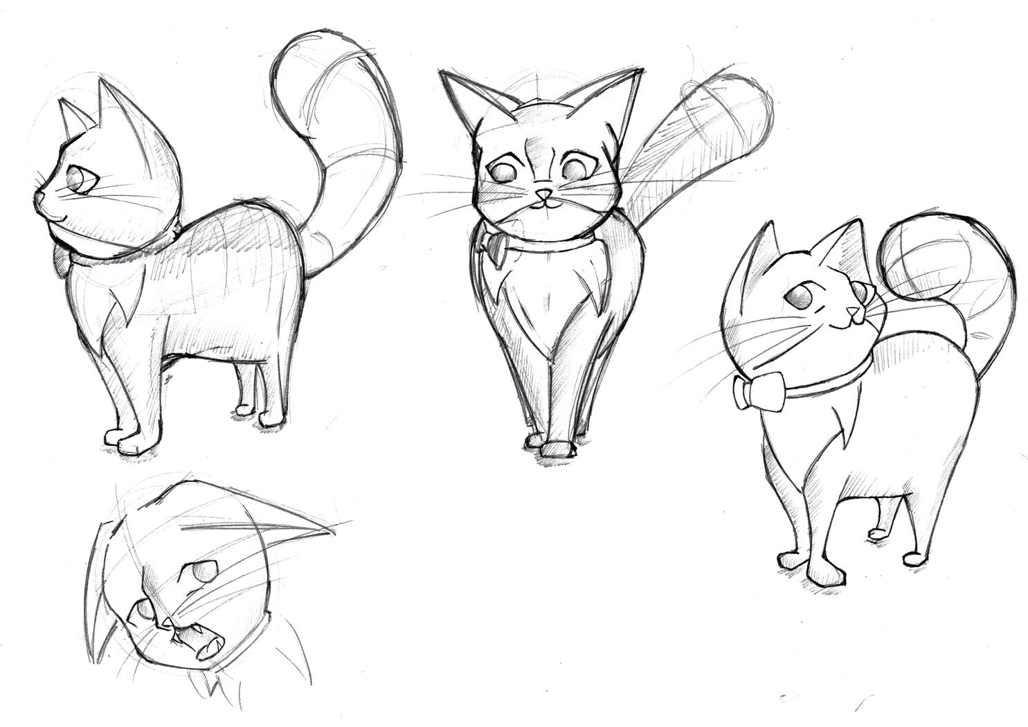 ThomasNagyArtCatSketches